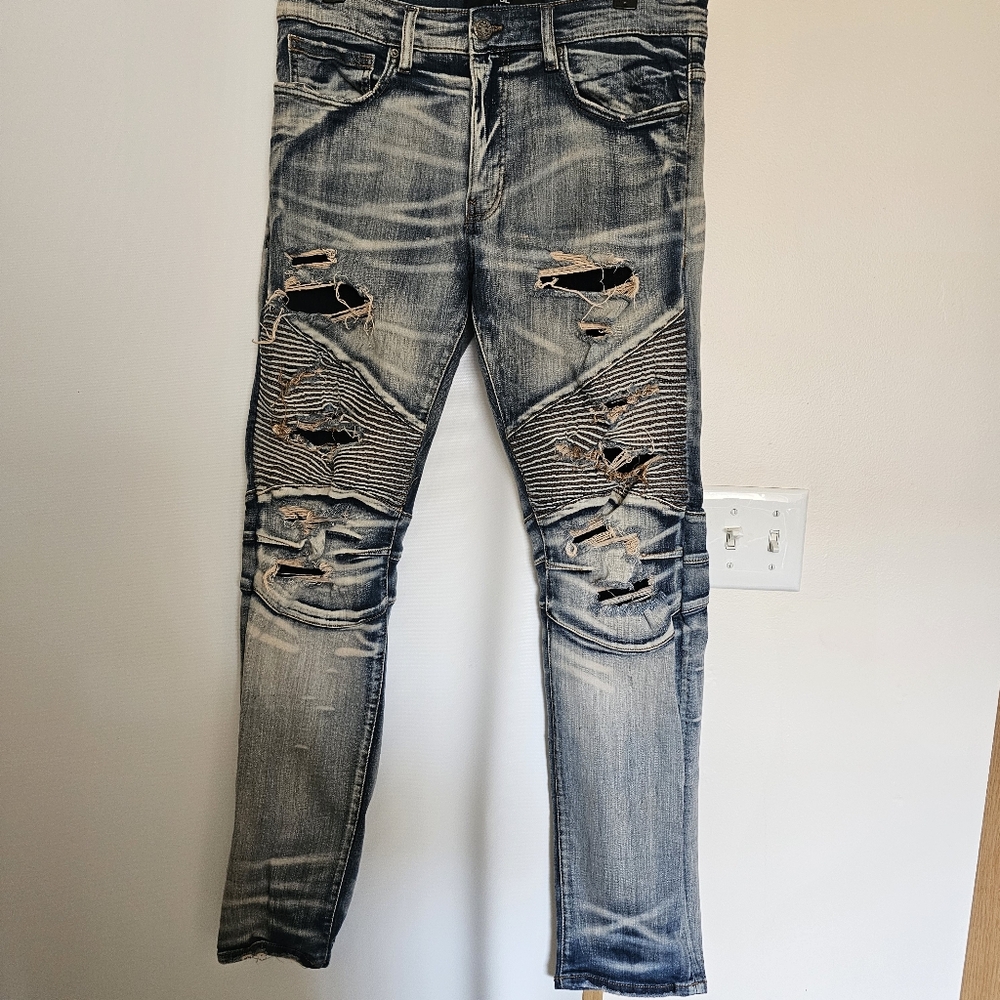 Jordan Craig Men Distressed Legacy Edition  Motocore detailing  32/32 Jeans